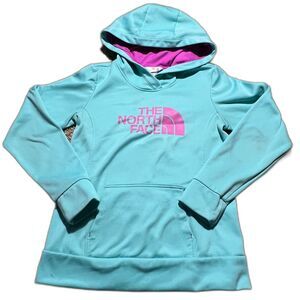 The North Face Women's Small Hooded Sweatshirt Teal & Purple